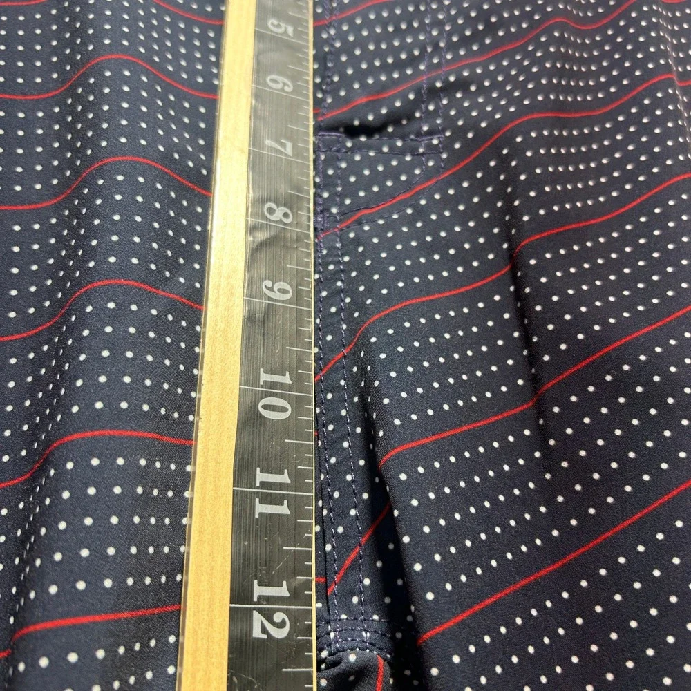 NFL Team Apparel Houston Texans Mens Navy Polka Dot Stripe Shorts Size 38